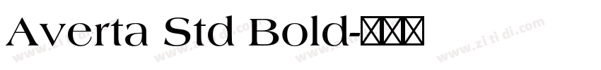 Averta Std Bold字体转换